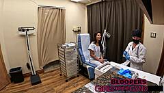 Misty Adams is getting a yearly checkup by a doctor