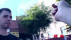 brunette milf pretty face covered in cum