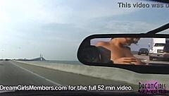 Topless drive in my convertible over the skyway bridge
