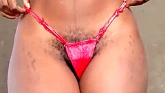 The hot African girl gets creampied after sex