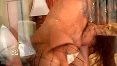 Milf Stewardess Wrecked by Black Dick in Stockings Cumshot