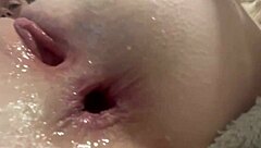 Little 18+ preps tight asshole with small buttplug for solo anal stretching session