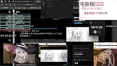 Gamer babe plays PC while getting fucked