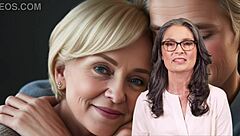 French Mom Plays Foot Games with Stepson