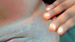 Feeling the creamy delight of her little pussy.