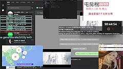 playing pc game with cute pussy companion