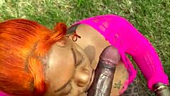 getting dicked down outside in the fresh air