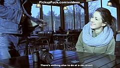 Sexy Snowboard Babe Gets Real Facial