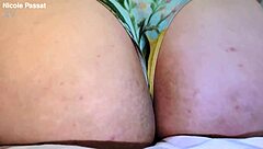 The full-size woman spreads her ass for getting fucked with passion