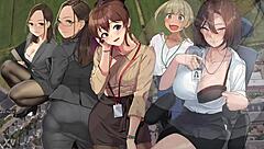 the office lady manages her daily responsibilities with ease