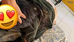 Beautiful Mexican couple shares homemade interview in hotel