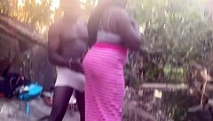 Girl with ideal boobs got fucked right in the village stream