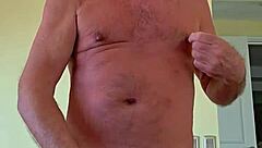 pervy papifacheros fat daddie felt the soft shorts on his boner and just had to spread his legs wide.