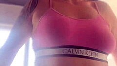 Gym training with anal plug excitement