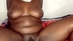 Tinysmall 18+er Alone Plays With Her Homemade Clit And Big Black Cock