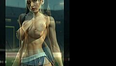 Sporty Teen Girls Show Off Their Big Tits While Playing Topless