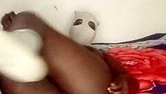 Tinysmall 18+er Alone Plays With Her Homemade Clit And Big Black Cock