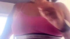 Gym training with anal plug excitement