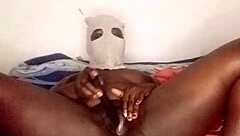 Tinysmall 18+er Alone Plays With Her Homemade Clit And Big Black Cock