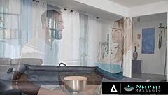 Sexy Doctor Anna Claire Clouds Provides Nuru Massage Therapy