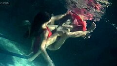Underwater lesbian sex with Lilia Mihalkova and Natalia Kupalka