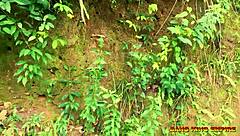 ebony femdom leads halloween orgy with big black cock on local road