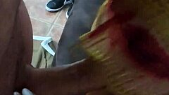 Latina Neighbor Gives Group Blowjob