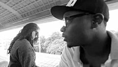 Pregnant slut in daylight gave a blow job to the black guy