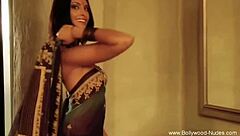 The erotic dance of an Indian woman full of passion