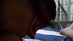 Mi amiga cleans my room in provocative clothes then sucks my cock and shows her big ass