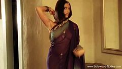 The erotic dance of an Indian woman full of passion
