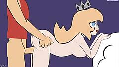 princess rosalina in playful encounter with big features