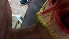 Latina Neighbor Gives Group Blowjob