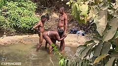 Yo, we took turns banging a chubby babe doggystyle by the stream!