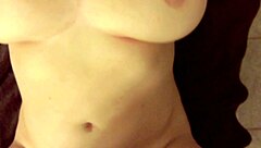 From her POV, cum pumps as busty natural tits keep hardness surging