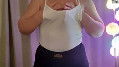 natural tits milf explores homemade fetish with spitting amateurs