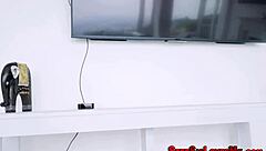 Blonde amateur gets hardcore blowjob and handjob leading to creampie!