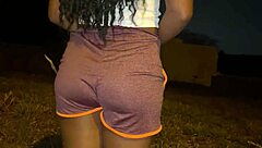 convinced latina neighbor to show ass in public outdoor street scene