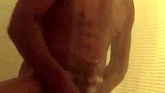 a solo shower bathing session unfolds