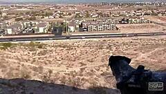 Outdoor cave blowjob