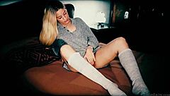 Petite Teen Candice Masturbates Flower