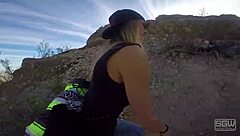 Outdoor cave blowjob