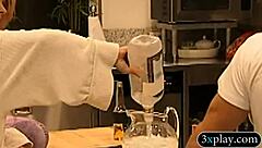 Bold group oral sex with intense enjoyment.