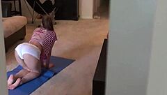 Pervs on patrol - flexible yoga with stunning Rina Ryder