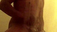 a solo shower bathing session unfolds