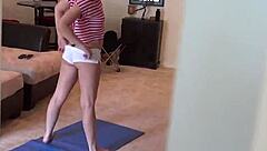 Pervs on patrol - flexible yoga with stunning Rina Ryder