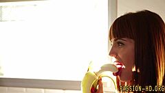 Petite European girl gets her pussy filled with cum