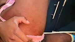 Stepdad surprises stepdaughter with hard anal after work, her gaping ass and big natural tits enticing him passionately