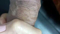 in this homemade scene, she teases her pussy with a 10-inch toy up close