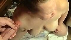 Pissing on wife during vibrator cum